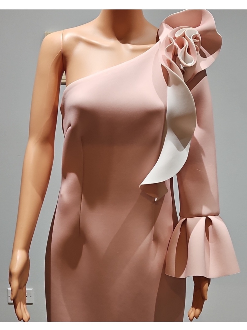Nero by Jatin Varma Blush one shoulder dress